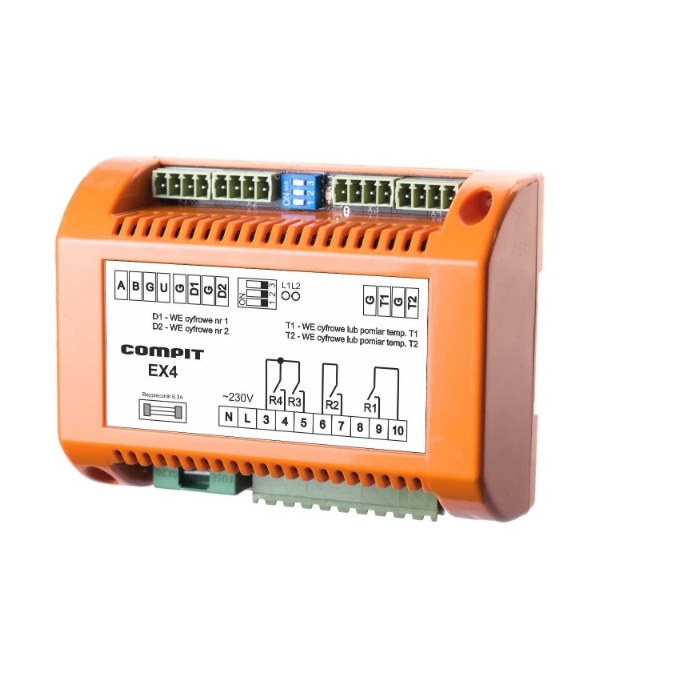 MODUŁ INTELIGENTNEGO OBIEKTU EX4 STEROWANY  CENTRALĄ CWPP350,  CWPP 420, CWPP 600 , CWPP800, A-180, A-300, A-250 CWK-450 CWK-600